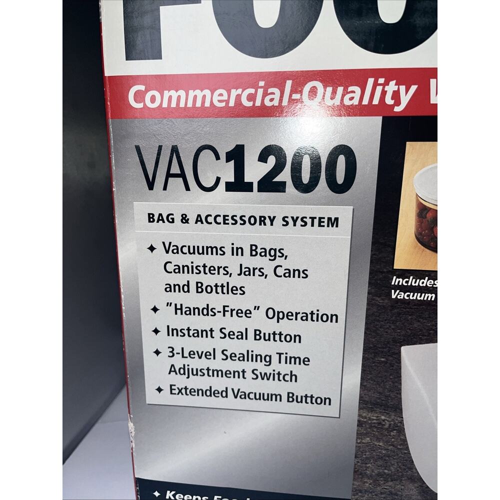 Food Saver by Tilia #VAC1050 = Bonus 1.5 Quart Food Saver Canister + 6 Rolls - Picture 3 of 7